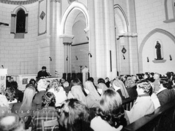 سخنرانی امام موسی صدر در کلیسای کبوشیین بیروت